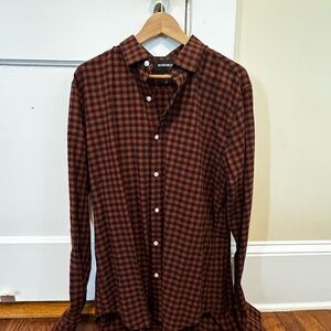 Bonobos Men's Checkered Shirt - Black and Red